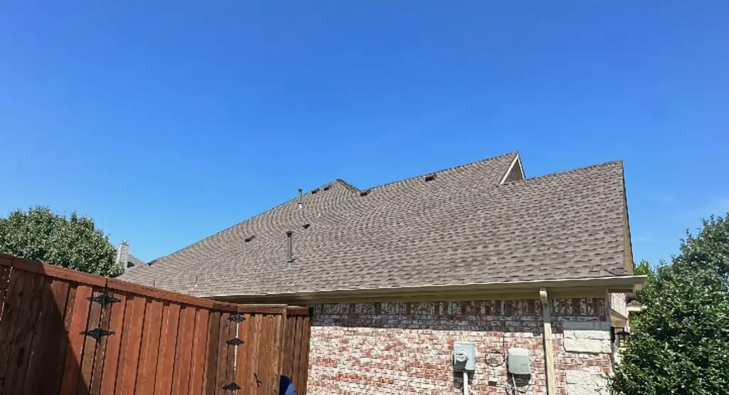 Completed roof replacement project in Edinburg